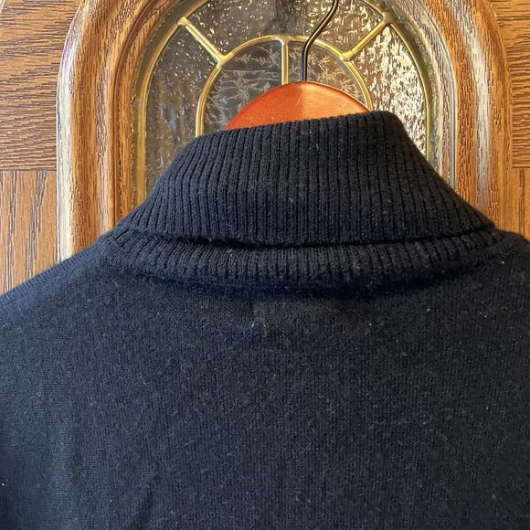 Susan Bristol Women's 100% Merino Wool Black Turtleneck Sweater Size 1X EUC - Picture 5 of 6